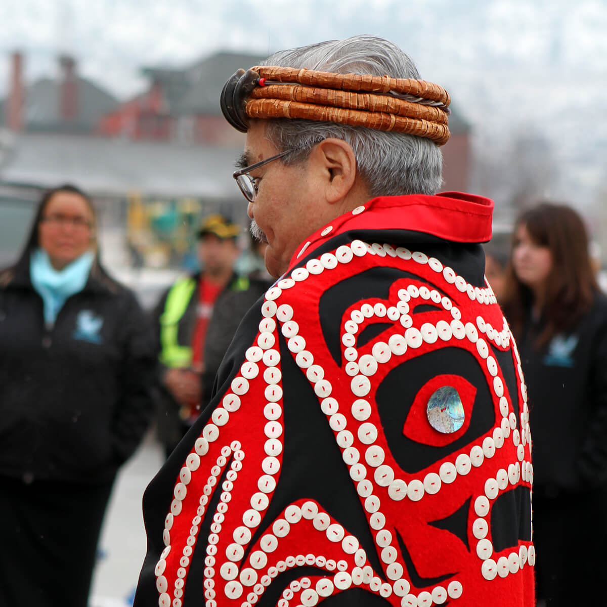 Elder wearing a traditional garment