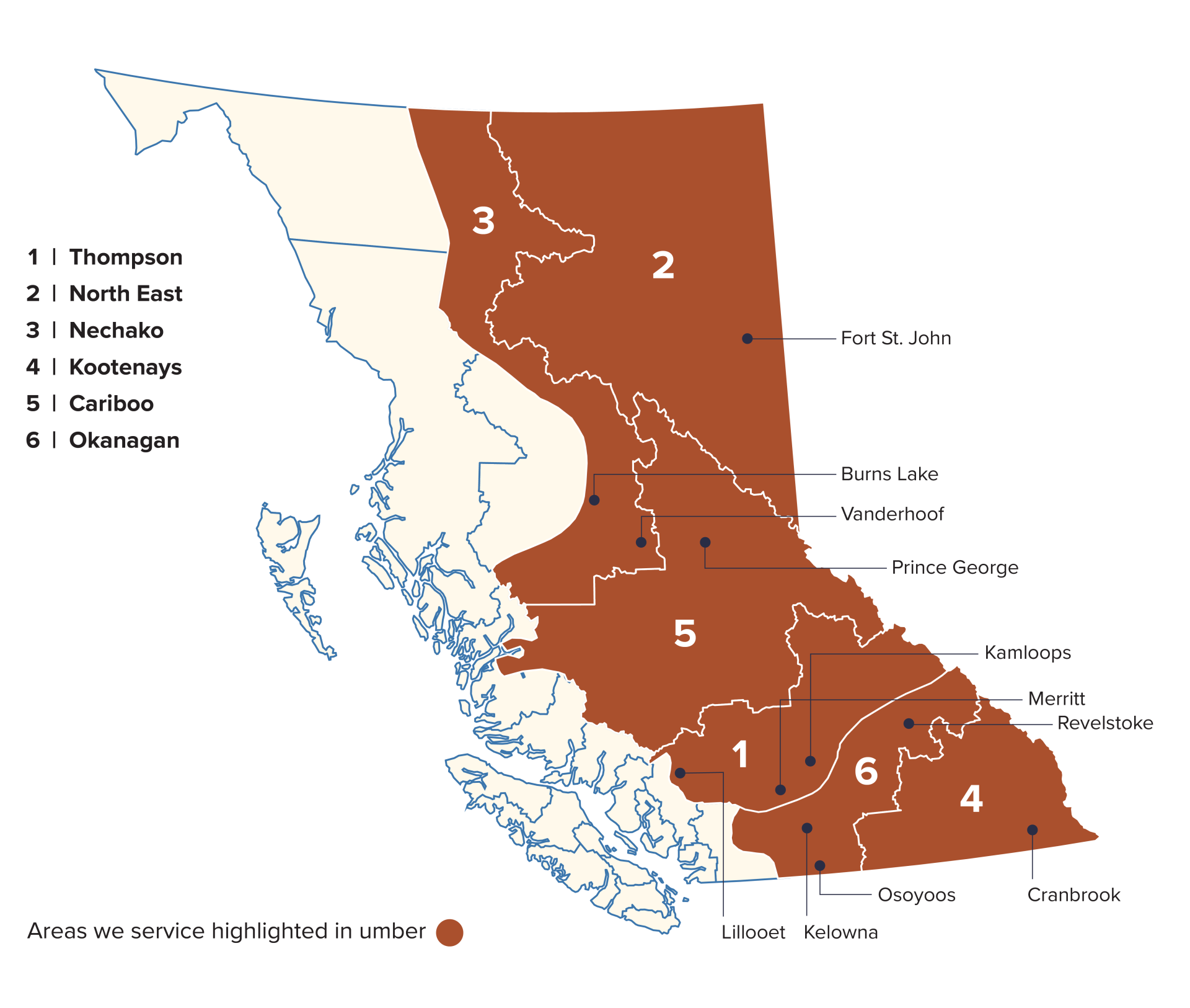BC Service Area Map